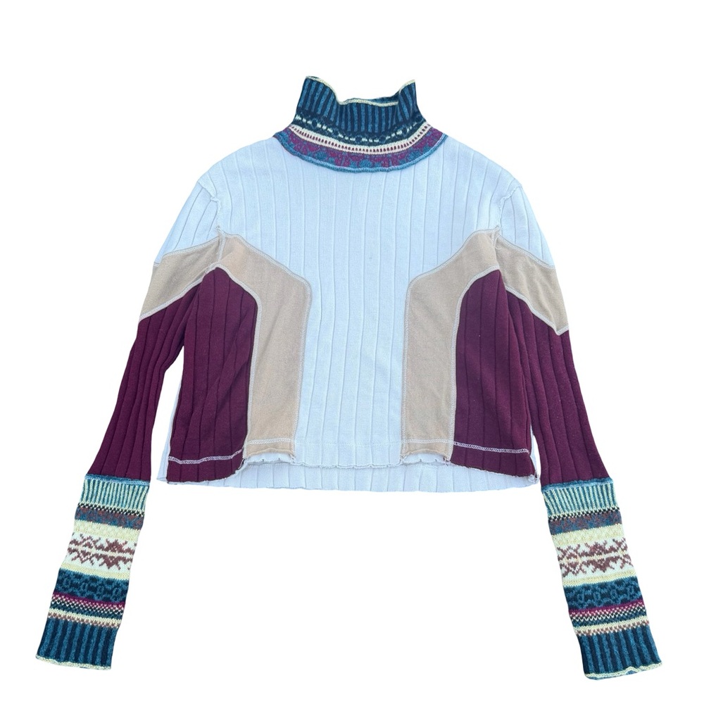 Free People Turtleneck Patterned Top